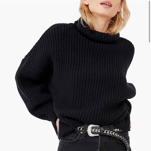 Free People Swim Too Deep Turtleneck Sweater M